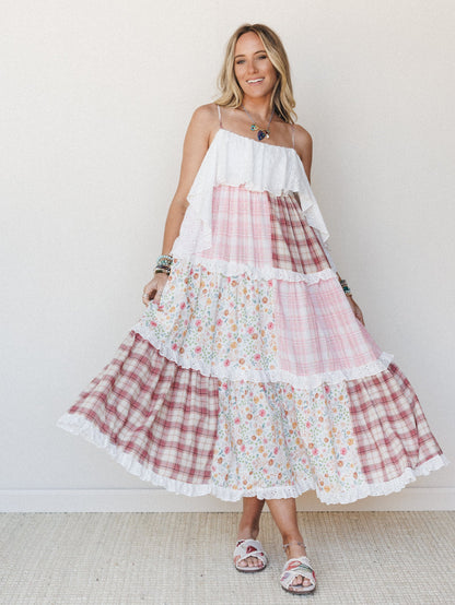 Nature Gathering Dress - Pink Multi