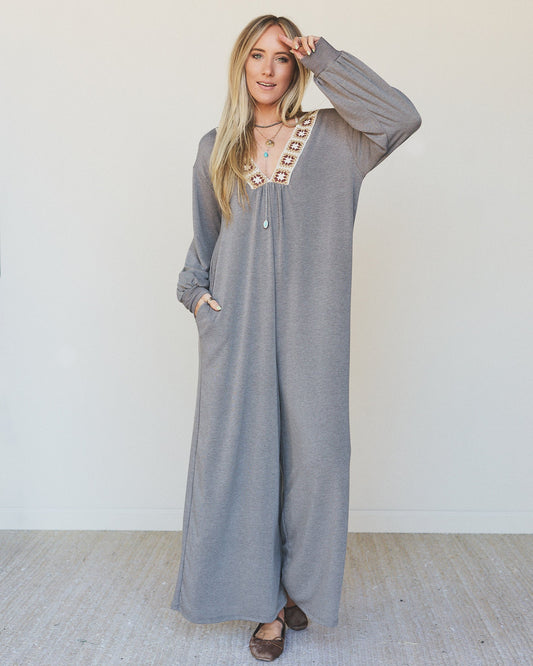 The Nest Dahlia Darling Wide Leg Jumpsuit - Brown