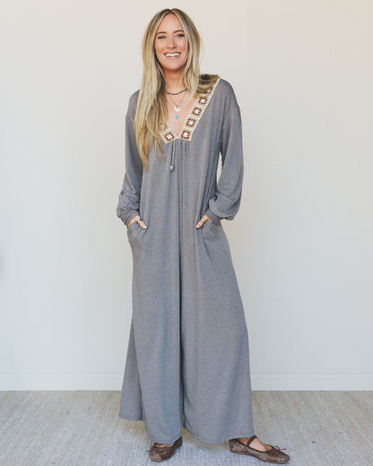 The Nest Dahlia Darling Wide Leg Jumpsuit - Brown