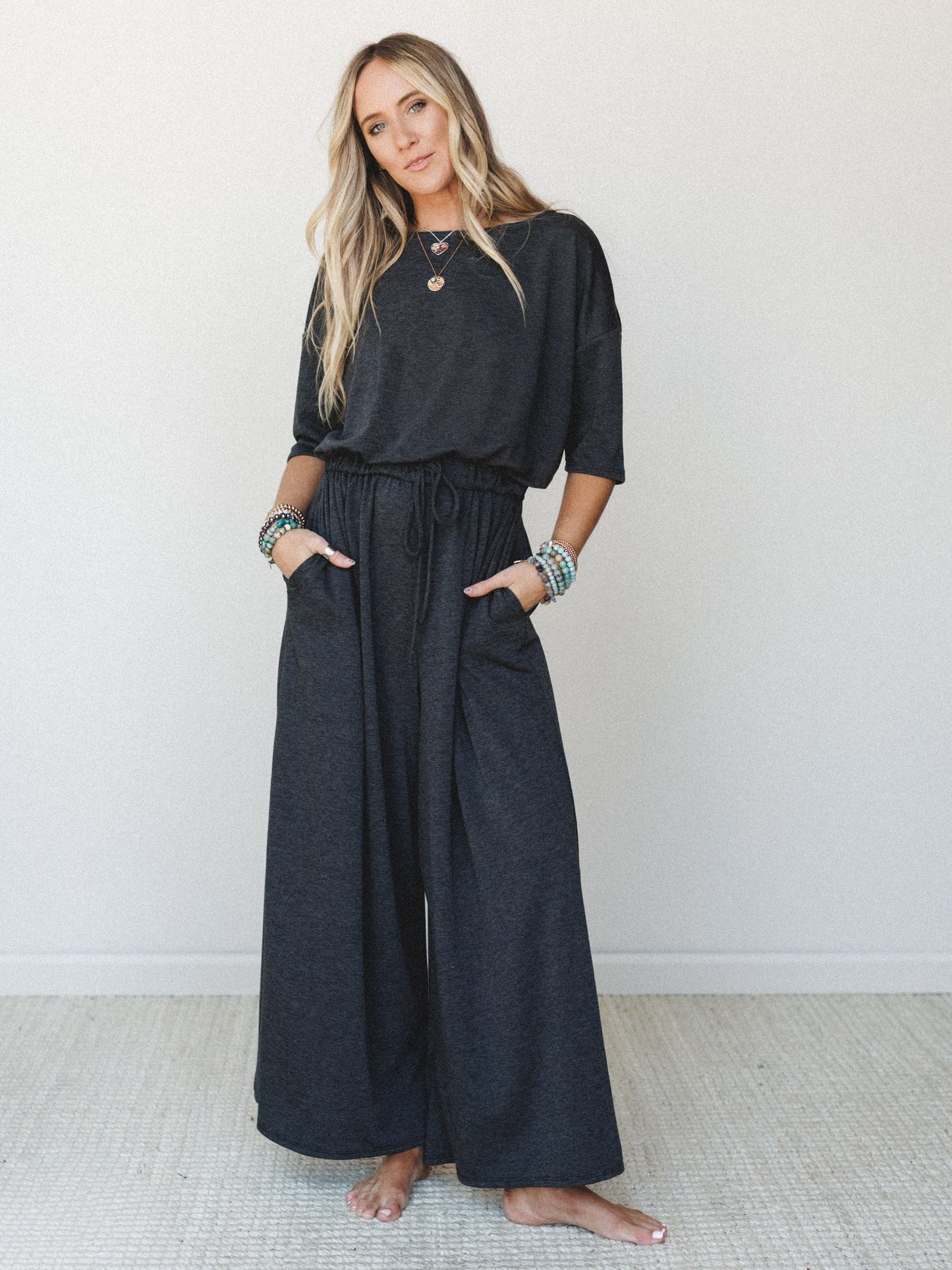 The Nest Cozy Cool Jumpsuit - Black