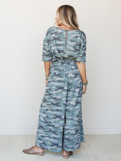 The Nest Cozy Cool Jumpsuit - Olive Charcoal
