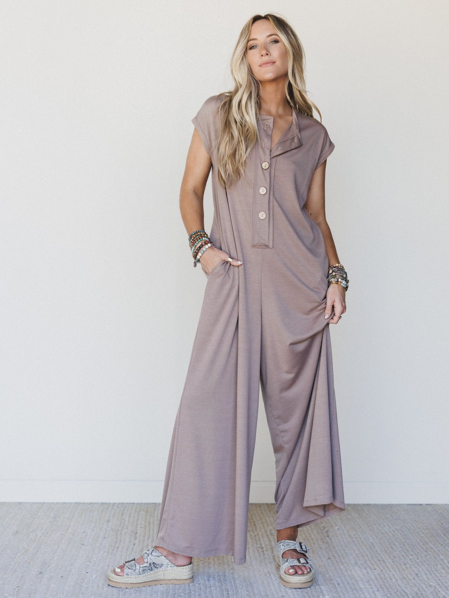 The Nest Davina Wide Leg Jumpsuit - Coco