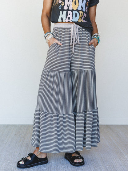 The Nest Forever Mine Striped Pants - Brown