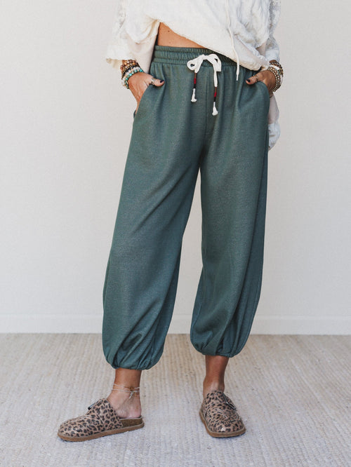 The Nest Laid Back Love Jogger Pants - Two Tone Olive