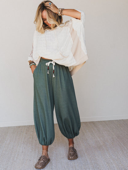 The Nest Laid Back Love Jogger Pants - Two Tone Olive