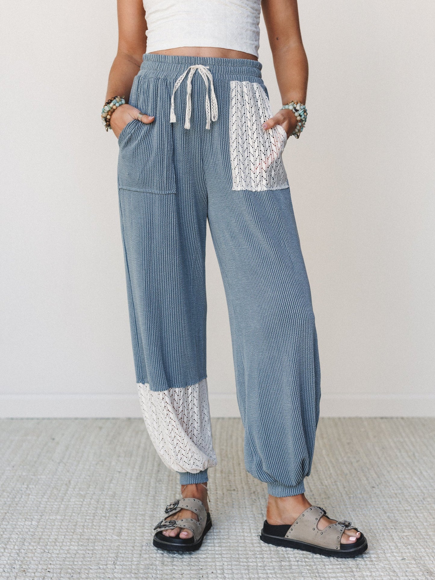 The Nest Weekend Warrior Joggers - Seafoam Cream