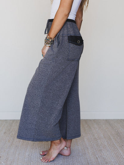 The Nest Jodi Wide Leg Pants - Black