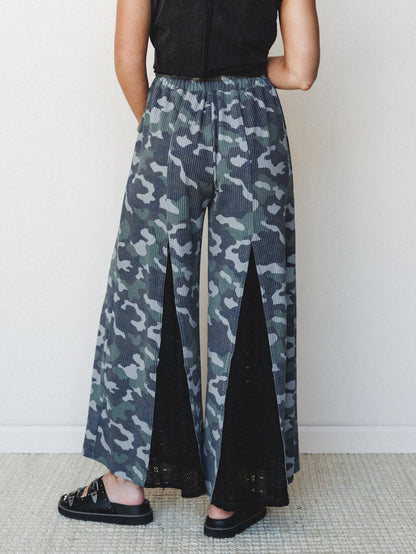 The Nest Let's Party Wide Leg Pants - Army Black