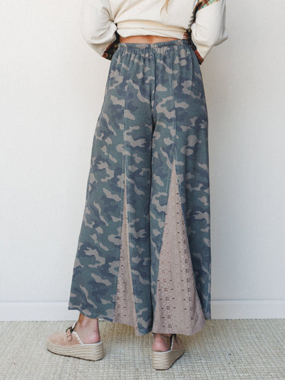 The Nest Let's Party Wide Leg Pants - Army