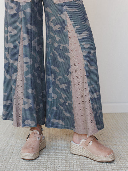 The Nest Let's Party Wide Leg Pants - Army