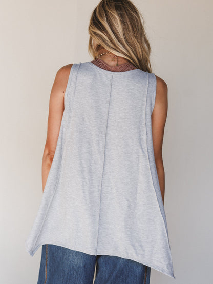 The Nest Drift Away Top - Heather Gray