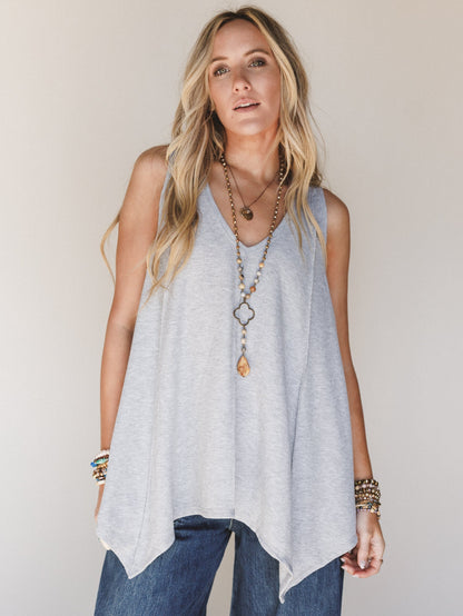 The Nest Drift Away Top - Heather Gray