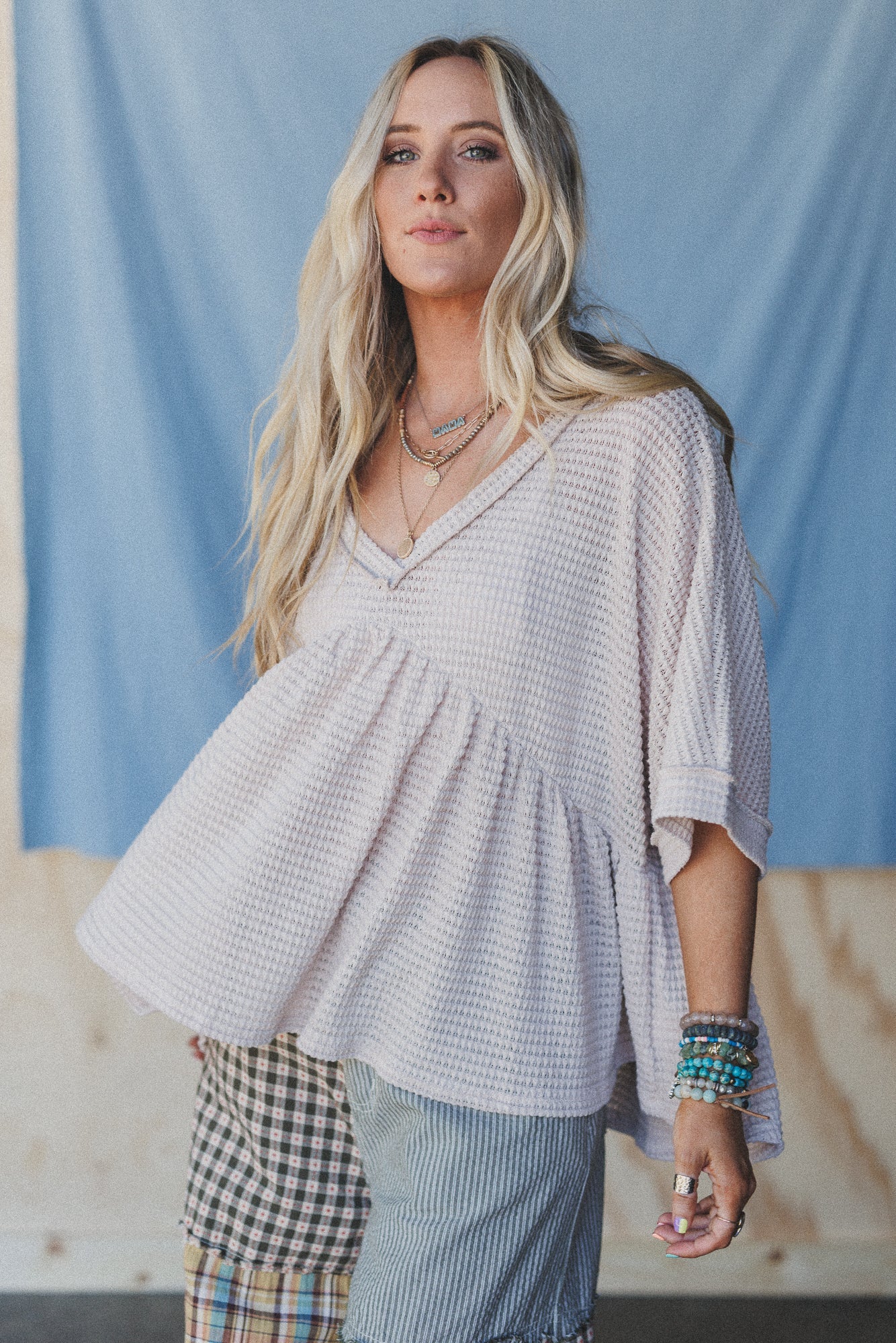The Nest Lush Drift Top - Oatmeal