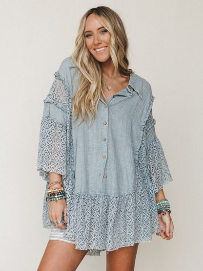 Wildflower Nana Top - Blue