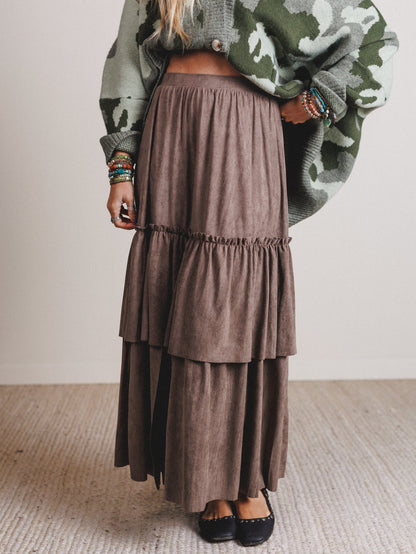 All Dressed Up Maxi Skirt - Stone