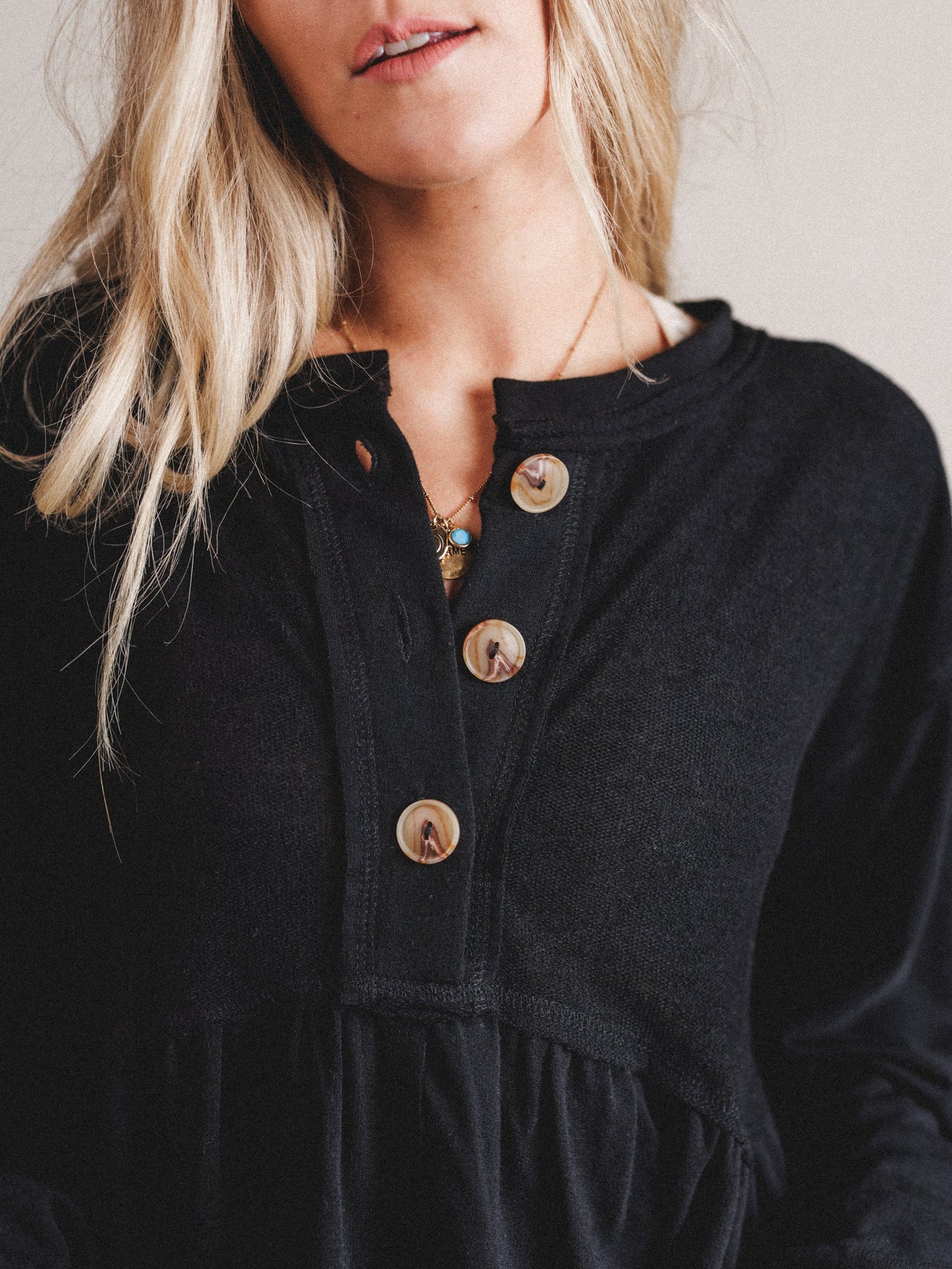 The Nest Sweet Nothings Long Sleeve Top - Black