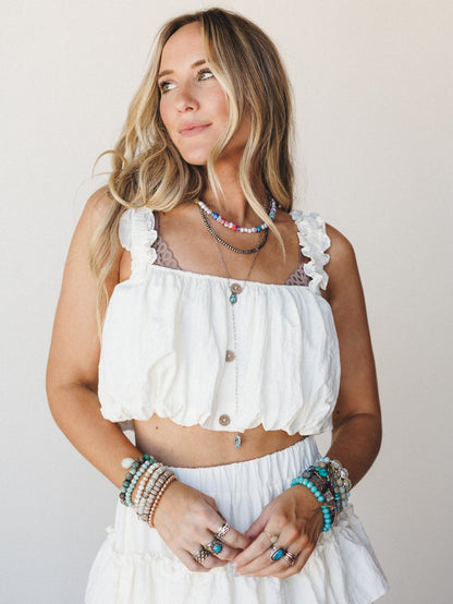 Light of Sunrise Top - Cream
