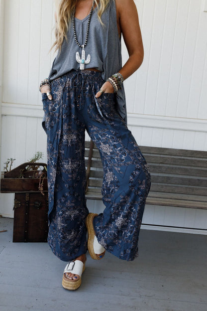 The Nest Stasia Printed Drawstring Tulip Pants - Titan
