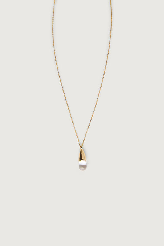METALLIC DROP LONG NECKLACE