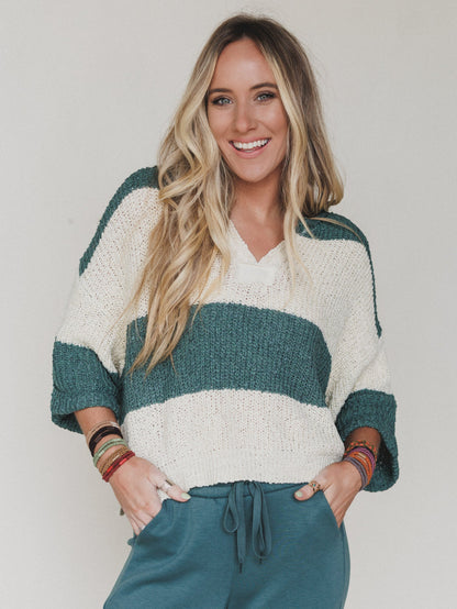 Sandy Stripes Sweater - Ash Jade