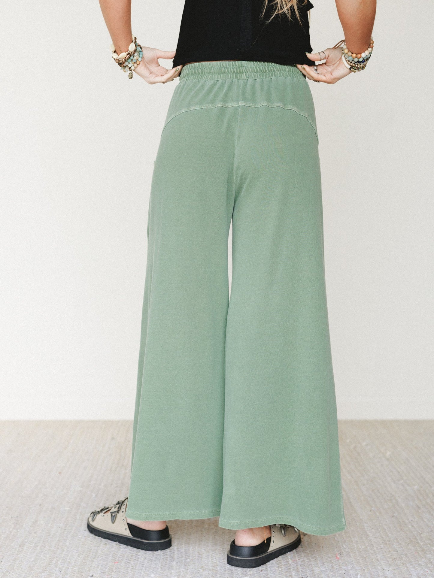 Wild Solistice Drawstring Pants - Light Olive