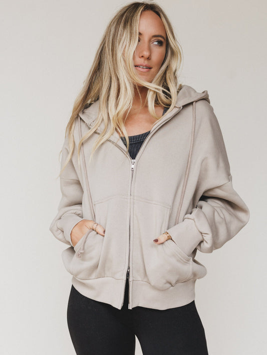 Driftwood Oversized Hoodie - Ash Mocha