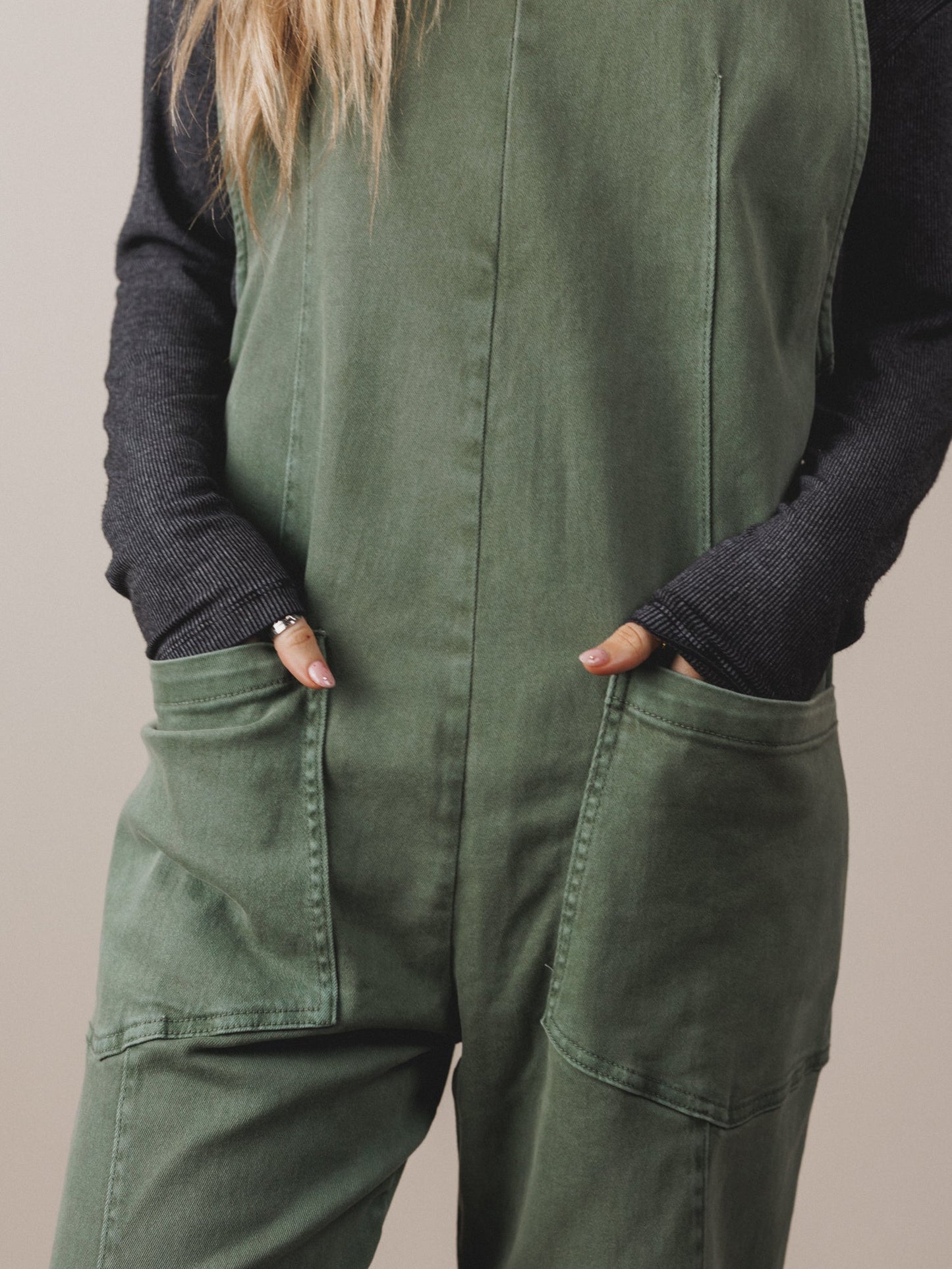 Riverbend Crossing Jumpsuit  - Olive