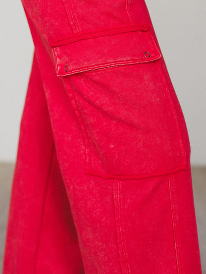 It's a Match Wide Leg Pants - Red