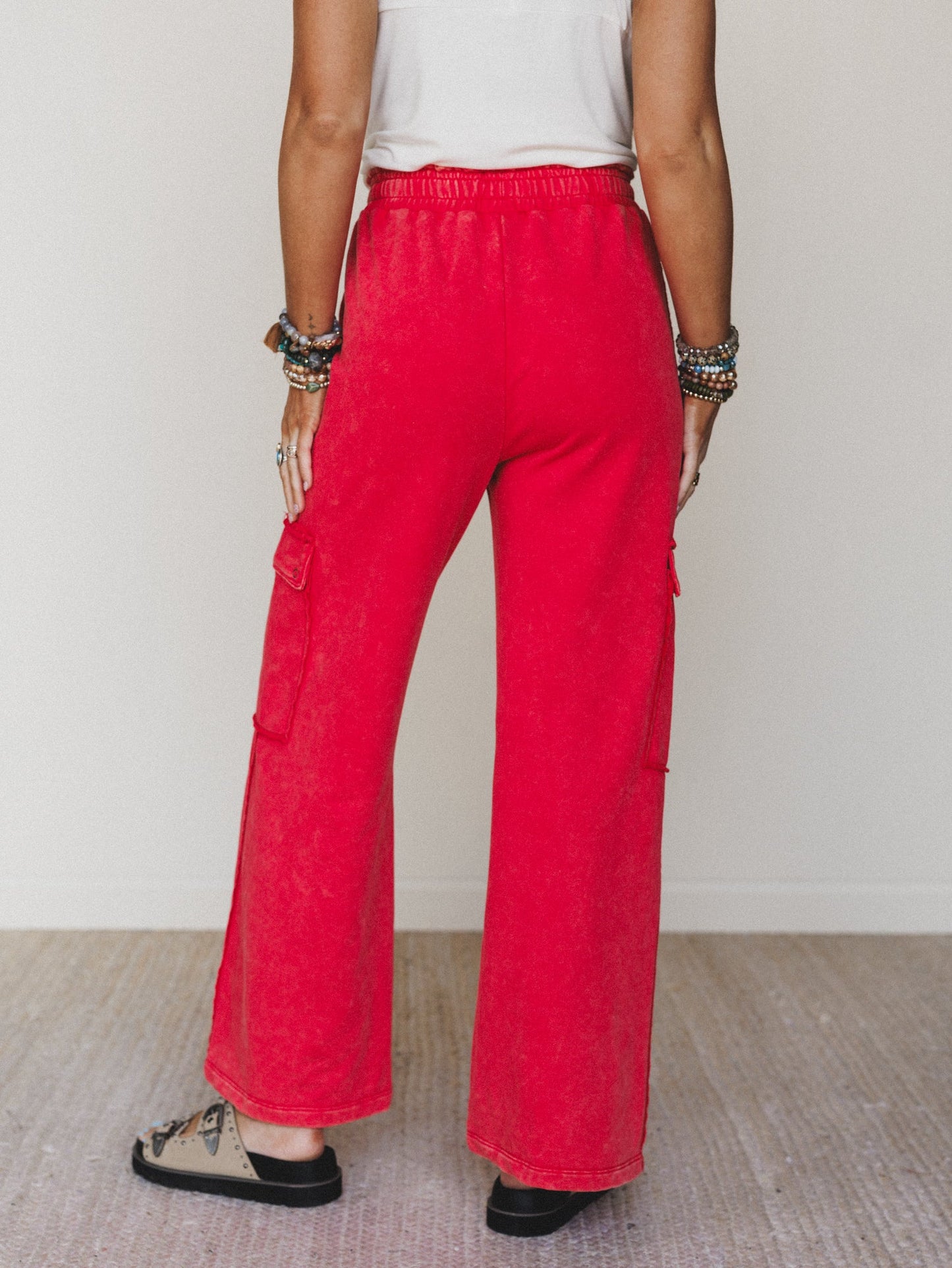 It's a Match Wide Leg Pants - Red