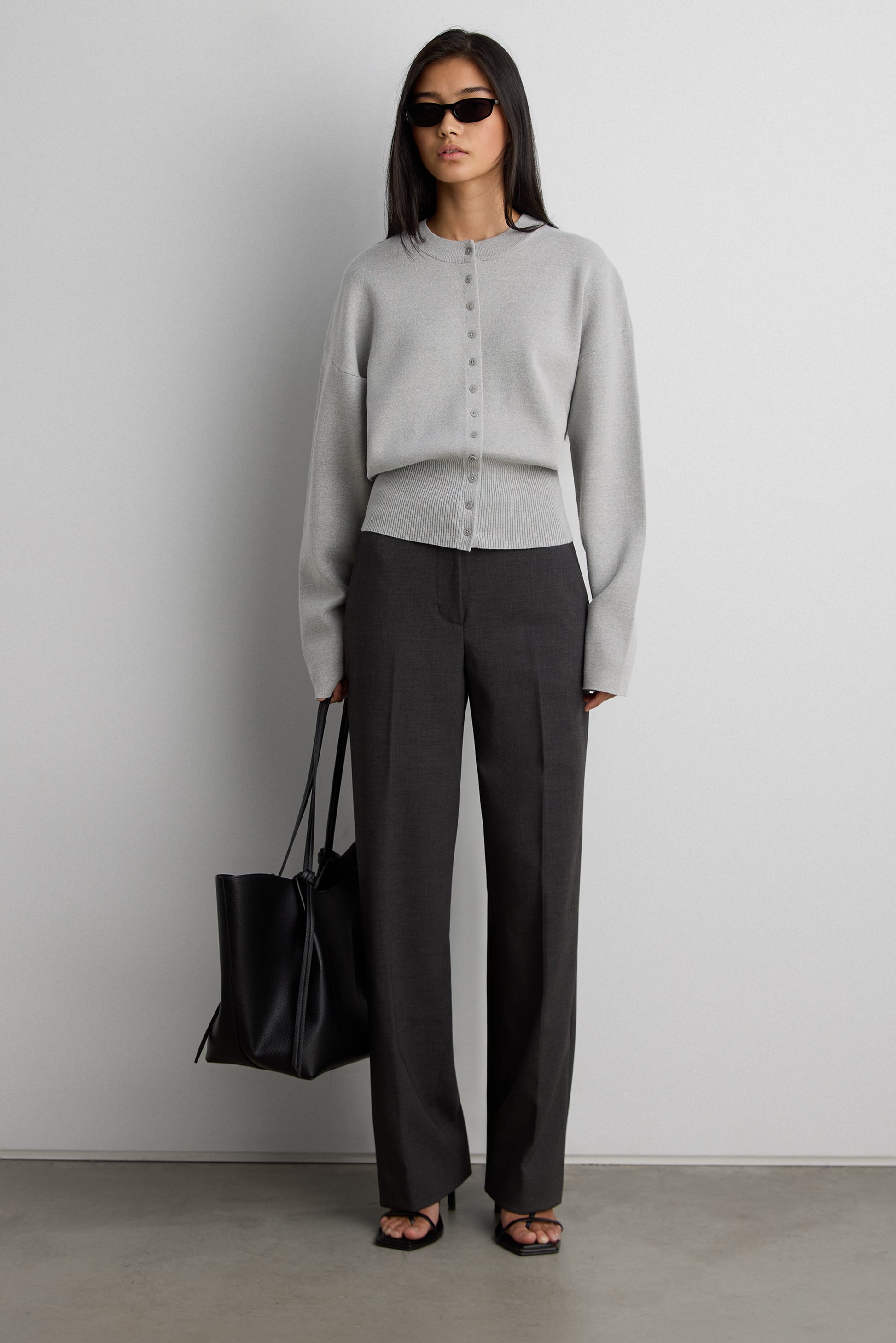 TAILORED HIGH-RISE STRAIGHT LEG PANT