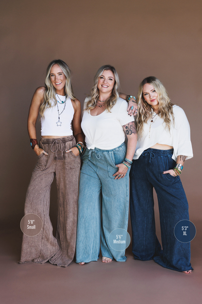 Relaxing Robin Wide Leg Pant - New Olive