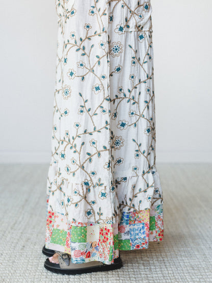 In Love with Lily Jumpsuit - Natural Green Floral