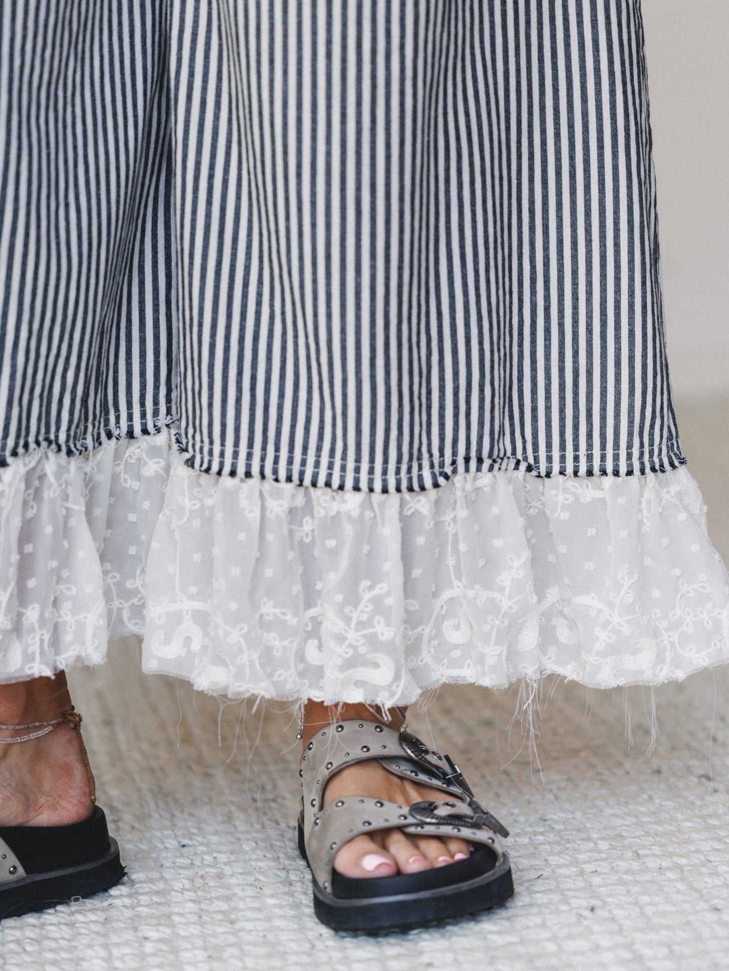 A Bit of Whimsy Jumpsuit - Black Stripe
