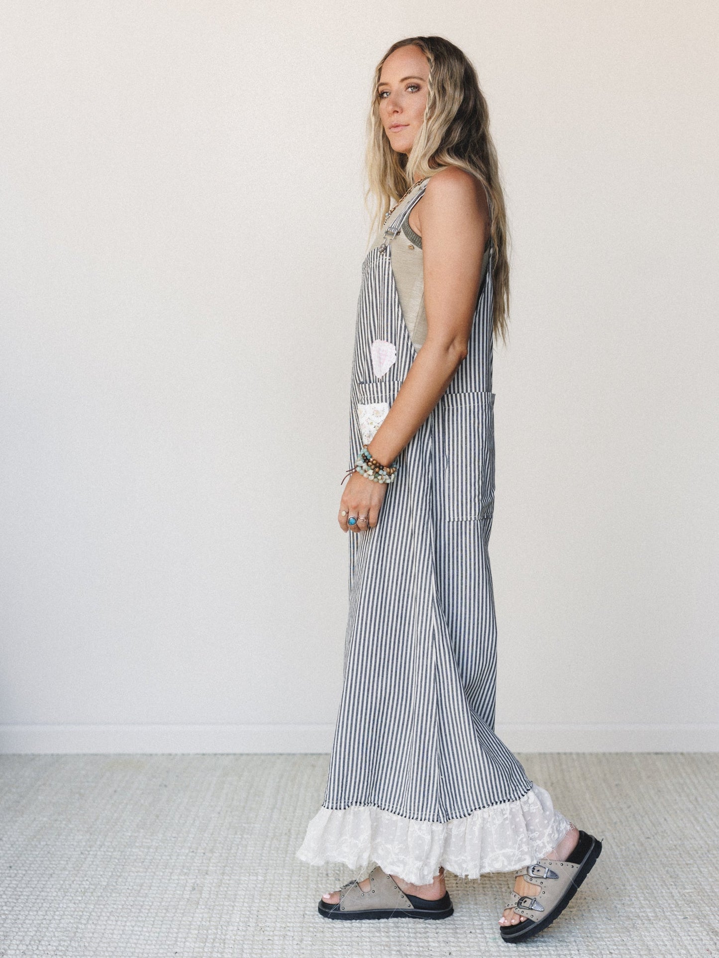 A Bit of Whimsy Jumpsuit - Black Stripe