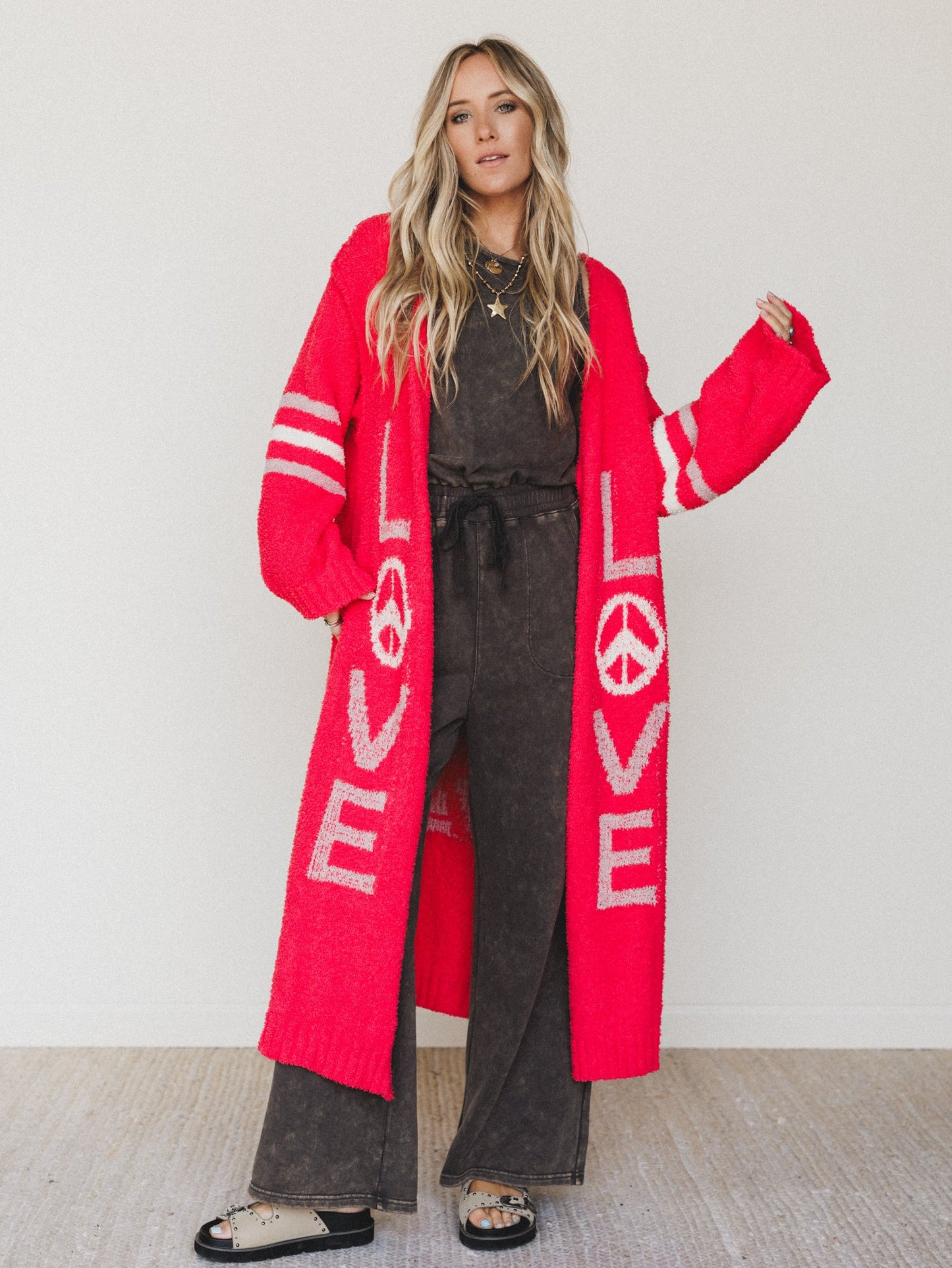 Groove In Love Sweater - Red