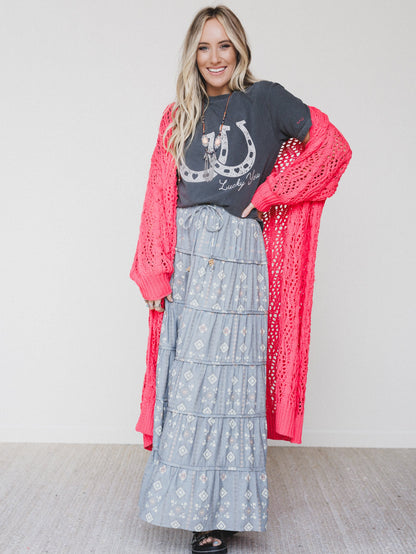 Timeless Love Maxi Skirt - Denim