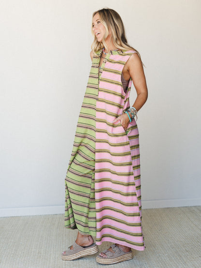 The Nest Cruise Lines Jumpsuit - Brown Pink