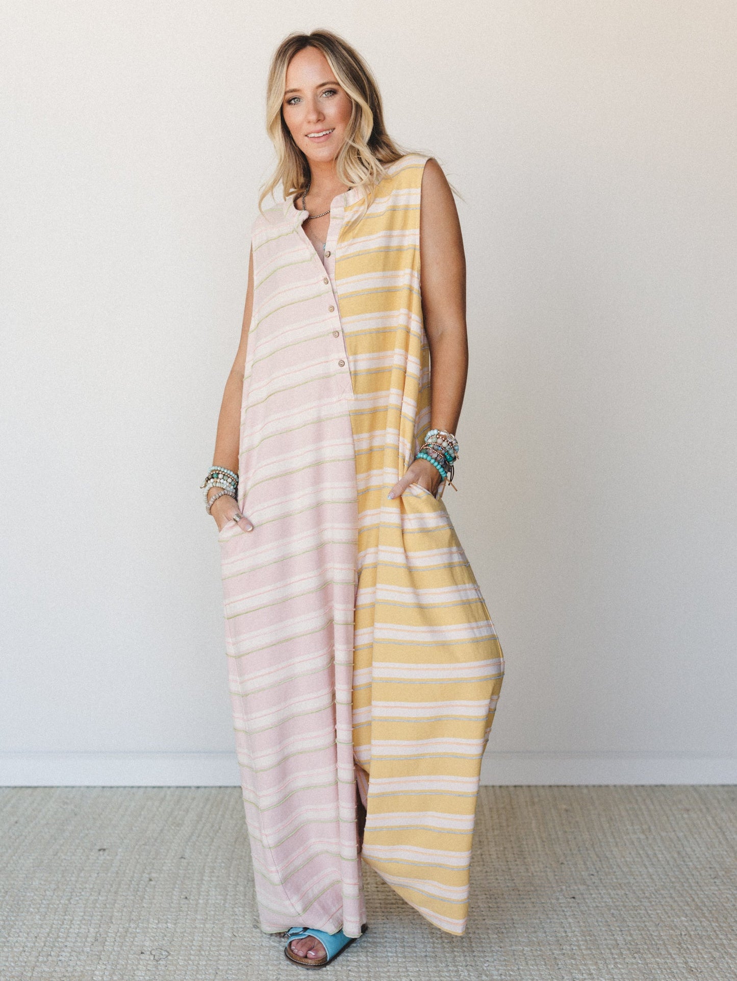 The Nest Cruise Lines Jumpsuit - Mustard Pink