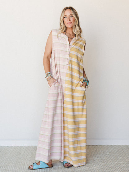 The Nest Cruise Lines Jumpsuit - Mustard Pink