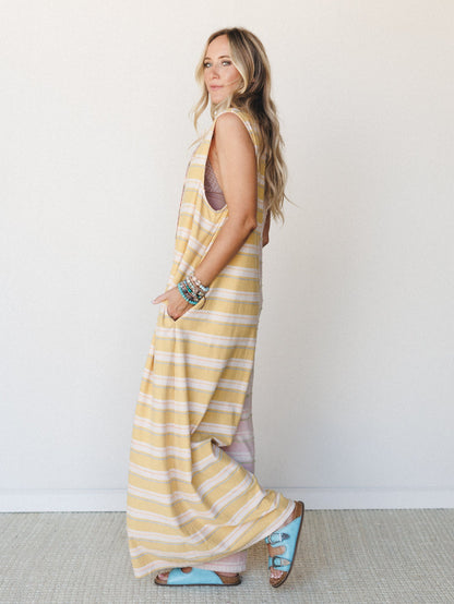 The Nest Cruise Lines Jumpsuit - Mustard Pink