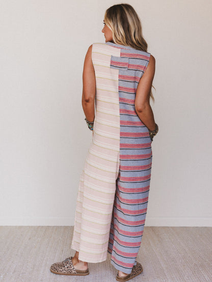 The Nest Cruise Lines Jumpsuit - Pink Gray