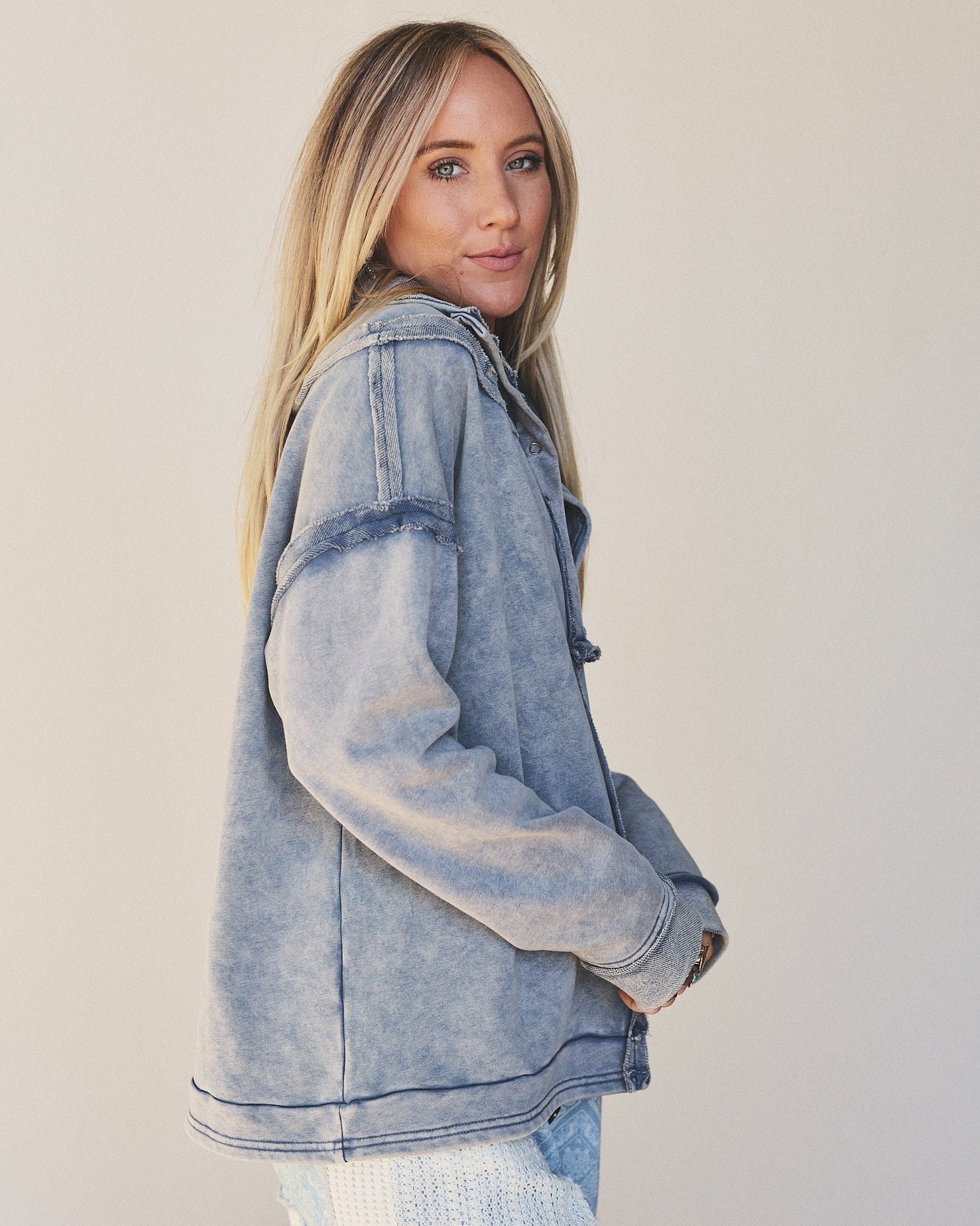 Tomlin Washed Pullover - Denim