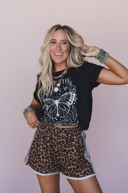 Riviera Nights Leopard Print Shorts - Mocha