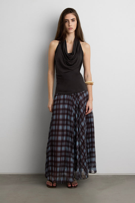 LAYERED COWL NECK TOP