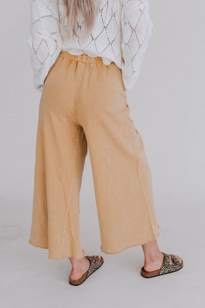 Relaxing Robin Wide Leg Pant - Mustard