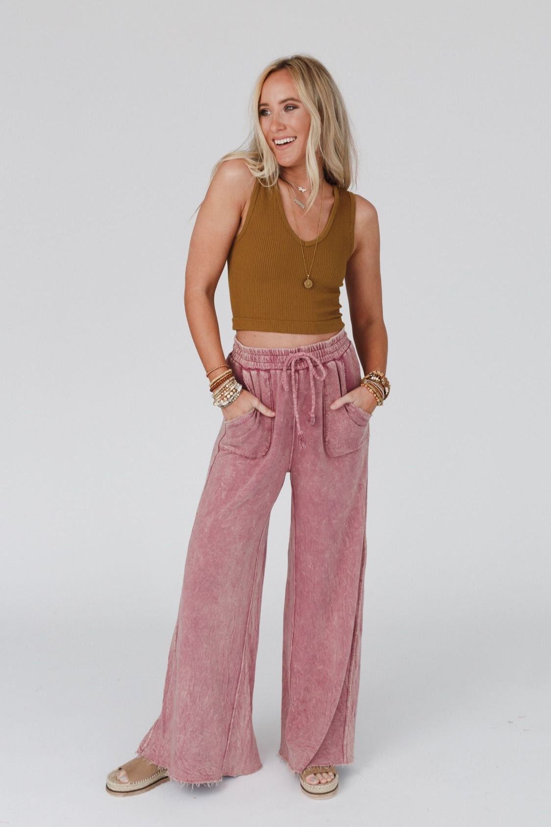 Relaxing Robin Wide Leg Pant - New Mauve