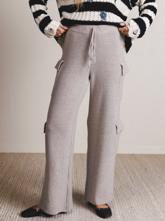 Dream Cloud Soft Lounge Cargo Pants - Heather Gray