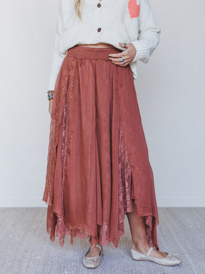 Pixi Disco Maxi Skirt - Chocolate