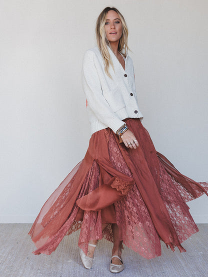 Pixi Disco Maxi Skirt - Chocolate