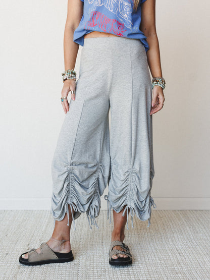 The Nest Jayde Drawstring Pants - Heather Gray